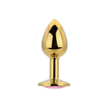 Toosh Gold Metal Butt Plug Small Pink Stone - Save 10% - Sale United Kingdom Stoke-on-trent