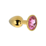 Toosh Gold Metal Butt Plug Small Pink Stone - Save 10% - Sale United Kingdom Stoke-on-trent