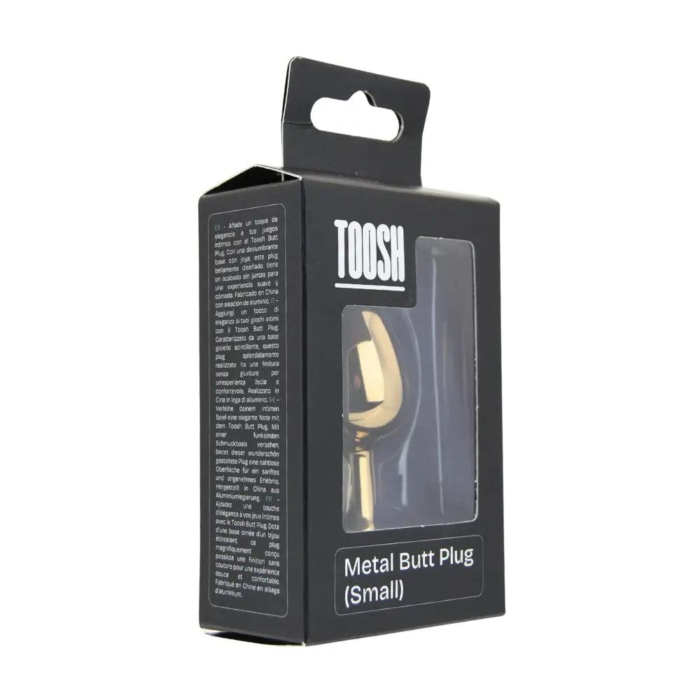 Toosh Gold Metal Butt Plug Small Pink Stone - Save 10% - Sale United Kingdom Stoke-on-trent