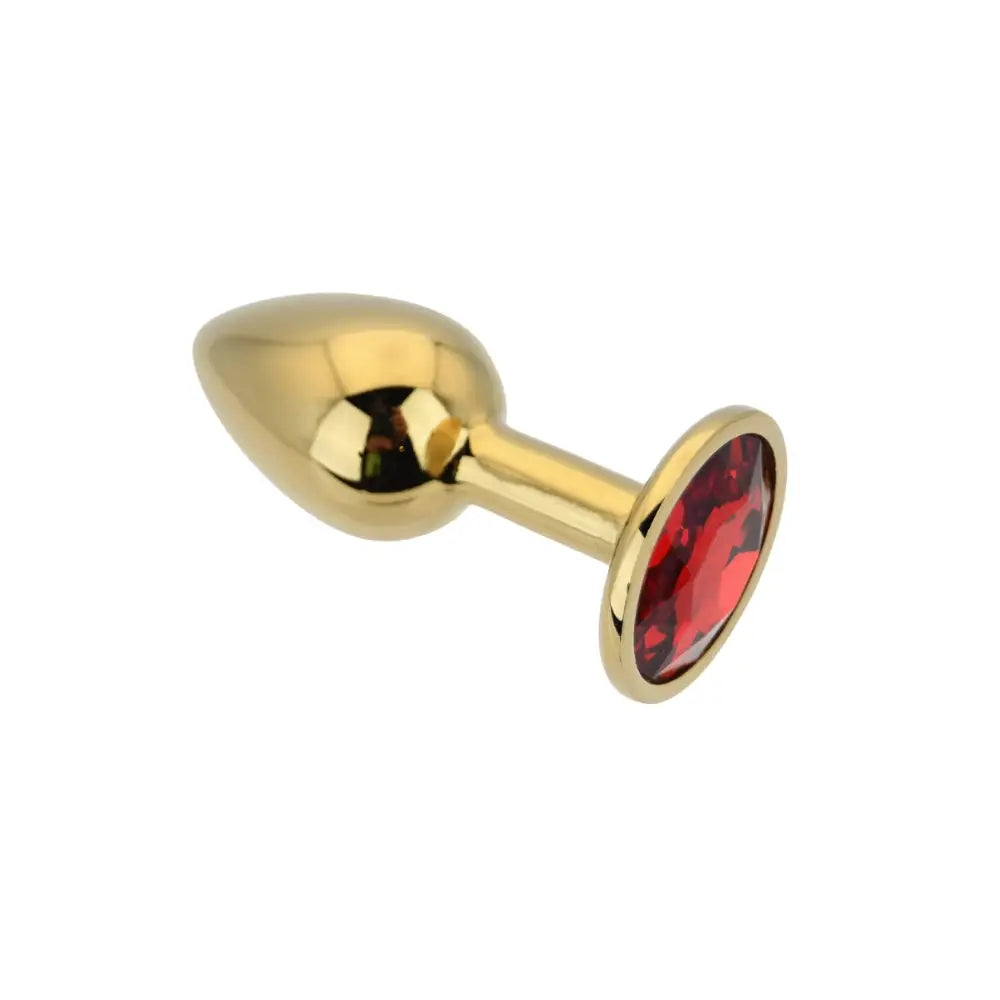 Toosh Gold Metal Butt Plug Small Red Stone - Save 10% - Sale United Kingdom Stoke-on-trent