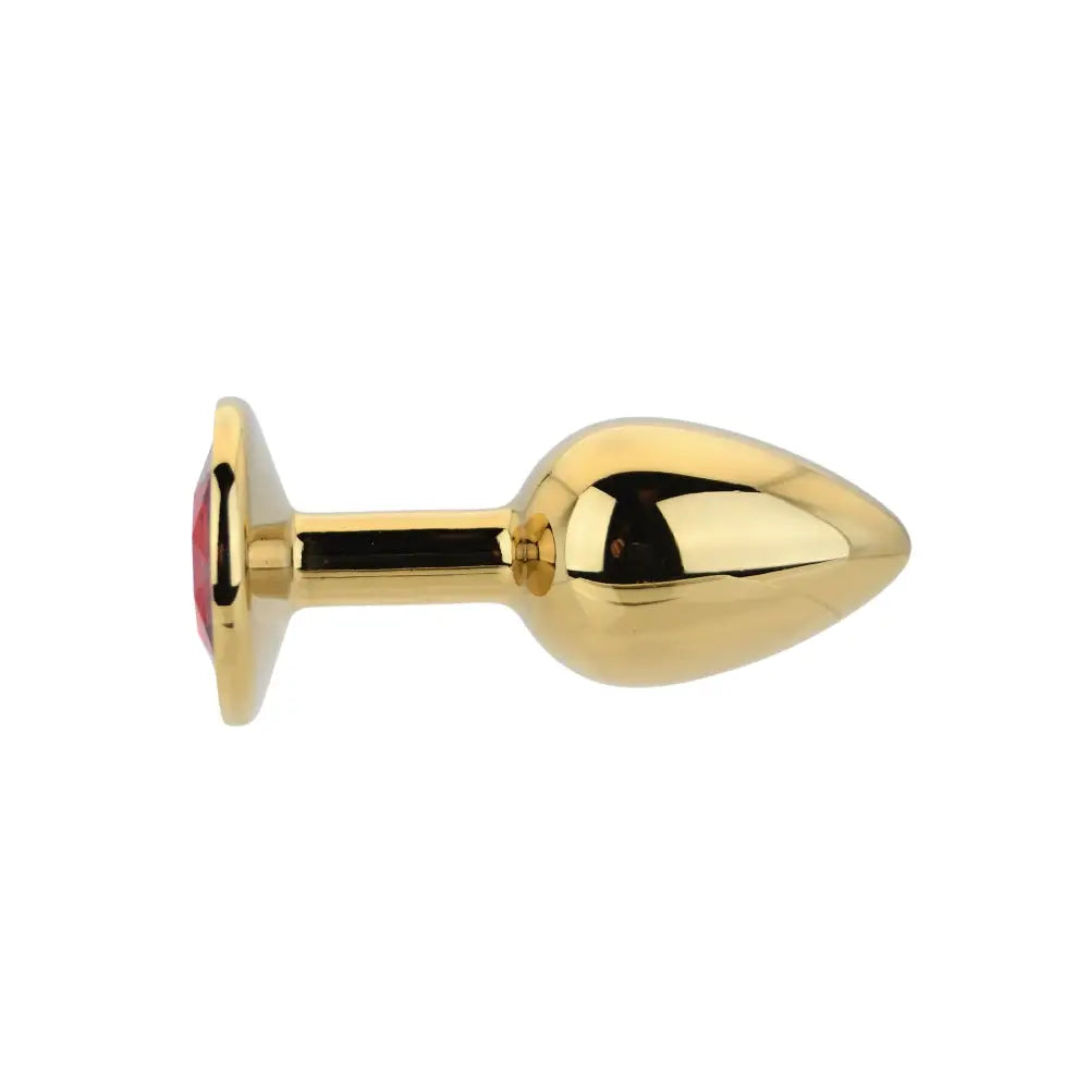 Toosh Gold Metal Butt Plug Small Red Stone - Save 10% - Sale United Kingdom Stoke-on-trent