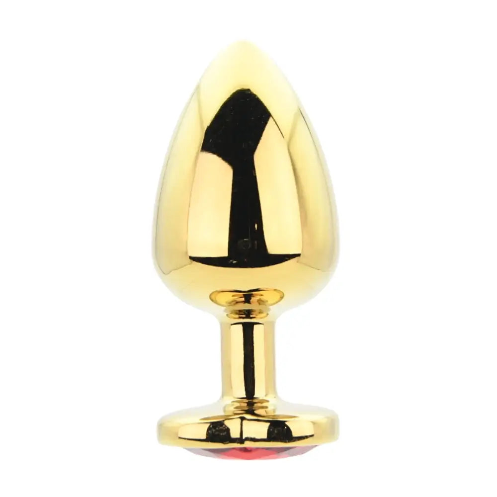 Toosh Heart Shaped Gold Butt Plug with Red Stone Large - New Products – Latest Sex Toys & Adult Arrivals United Kingdom Stoke-on-trent