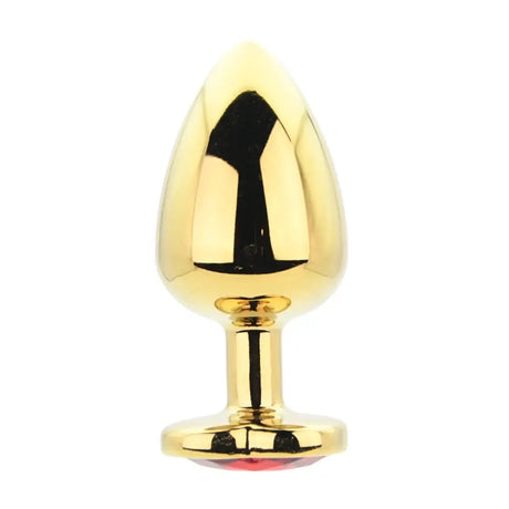 Toosh Heart Shaped Gold Butt Plug with Red Stone Large - New Products – Latest Sex Toys & Adult Arrivals United Kingdom Stoke-on-trent