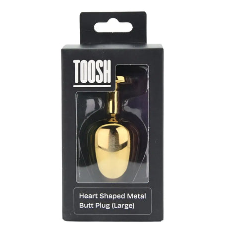 Toosh Heart Shaped Gold Butt Plug with Red Stone Large - New Products – Latest Sex Toys & Adult Arrivals United Kingdom Stoke-on-trent