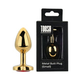 Toosh Heart Shaped Gold Butt Plug with Red Stone Small - Save 10% - Anal Dildos United Kingdom Stoke-on-trent