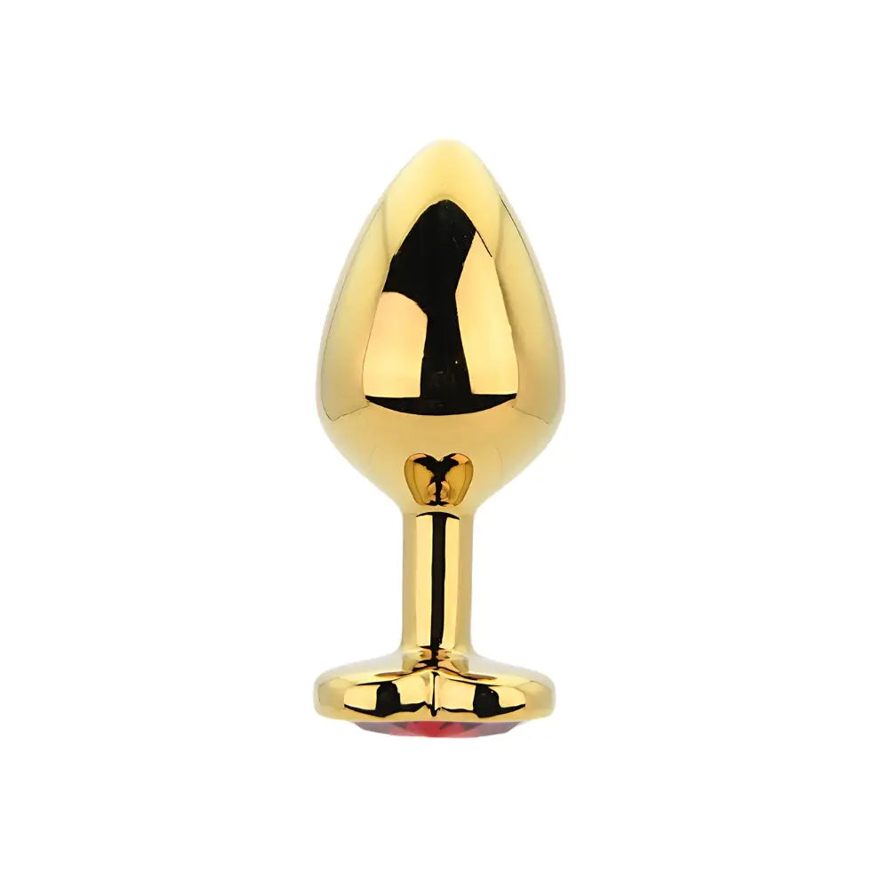 Toosh Heart Shaped Gold with Red Stone Medium - New Products – Latest Sex Toys & Adult Arrivals United Kingdom Stoke-on-trent