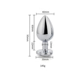 Toosh Heart Shaped Silver Butt Plug with Red Stone Large - Save 10% - Anal Dilators United Kingdom Stoke-on-trent