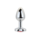Toosh Heart Shaped Silver Butt Plug with Red Stone Small - Save 15% - Anal Dildos United Kingdom Stoke-on-trent
