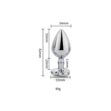 Toosh Heart Shaped Silver with Red Stone Medium - Save 10% - Anal Dildos United Kingdom Stoke-on-trent