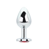 Toosh Heart Shaped Silver with Red Stone Medium - Save 10% - Anal Dildos United Kingdom Stoke-on-trent