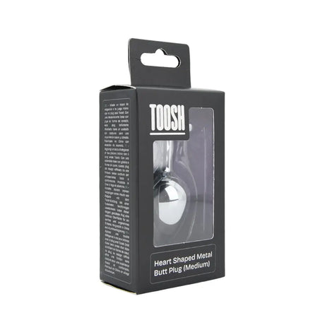 Toosh Heart Shaped Silver with Red Stone Medium - Save 10% - Anal Dildos United Kingdom Stoke-on-trent
