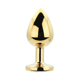 Toosh Metal Butt Plug Gold Set of 3 Clear Stone - Save 5% - Anal Dildos United Kingdom Stoke-on-trent