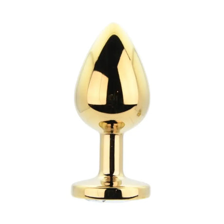 Toosh Metal Butt Plug Gold Set of 3 Clear Stone - Save 5% - Anal Dildos United Kingdom Stoke-on-trent