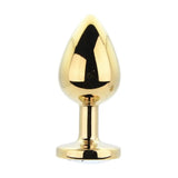 Toosh Metal Butt Plug Gold Set of 3 Clear Stone - Save 5% - Anal Dildos United Kingdom Stoke-on-trent