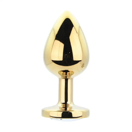 Toosh Metal Butt Plug Gold Set of 3 Clear Stone - Save 5% - Anal Dildos United Kingdom Stoke-on-trent