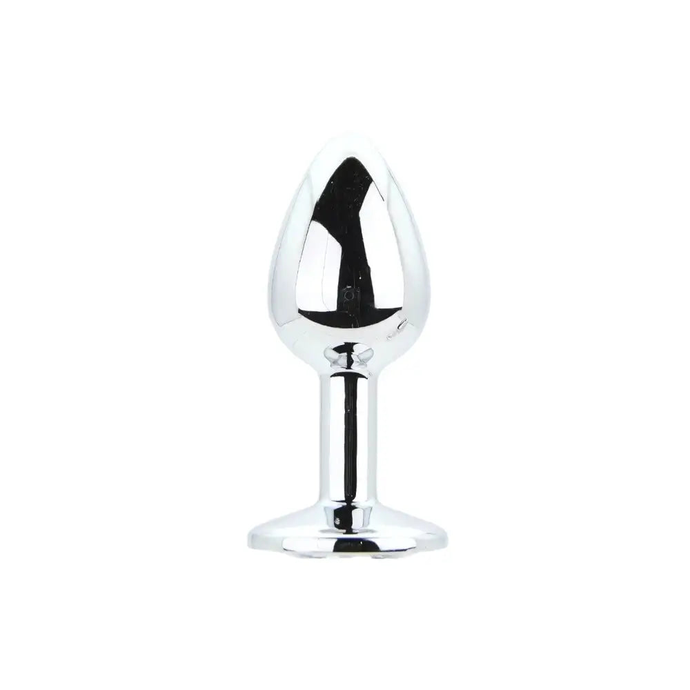 Toosh Metal Butt Plug Silver Set of 3 Clear Stone - Save 5% - Anal Dildos United Kingdom Stoke-on-trent