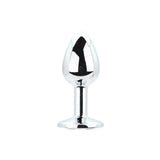 Toosh Metal Butt Plug Silver Set of 3 Clear Stone - Save 5% - Anal Dildos United Kingdom Stoke-on-trent