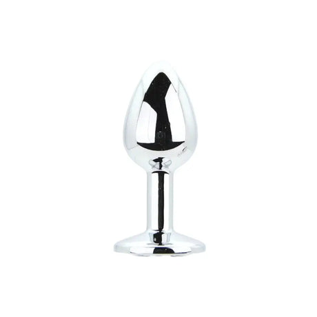 Toosh Metal Butt Plug Silver Set of 3 Clear Stone - Save 5% - Anal Dildos United Kingdom Stoke-on-trent