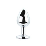Toosh Metal Butt Plug Silver Set of 3 Clear Stone - Save 5% - Anal Dildos United Kingdom Stoke-on-trent