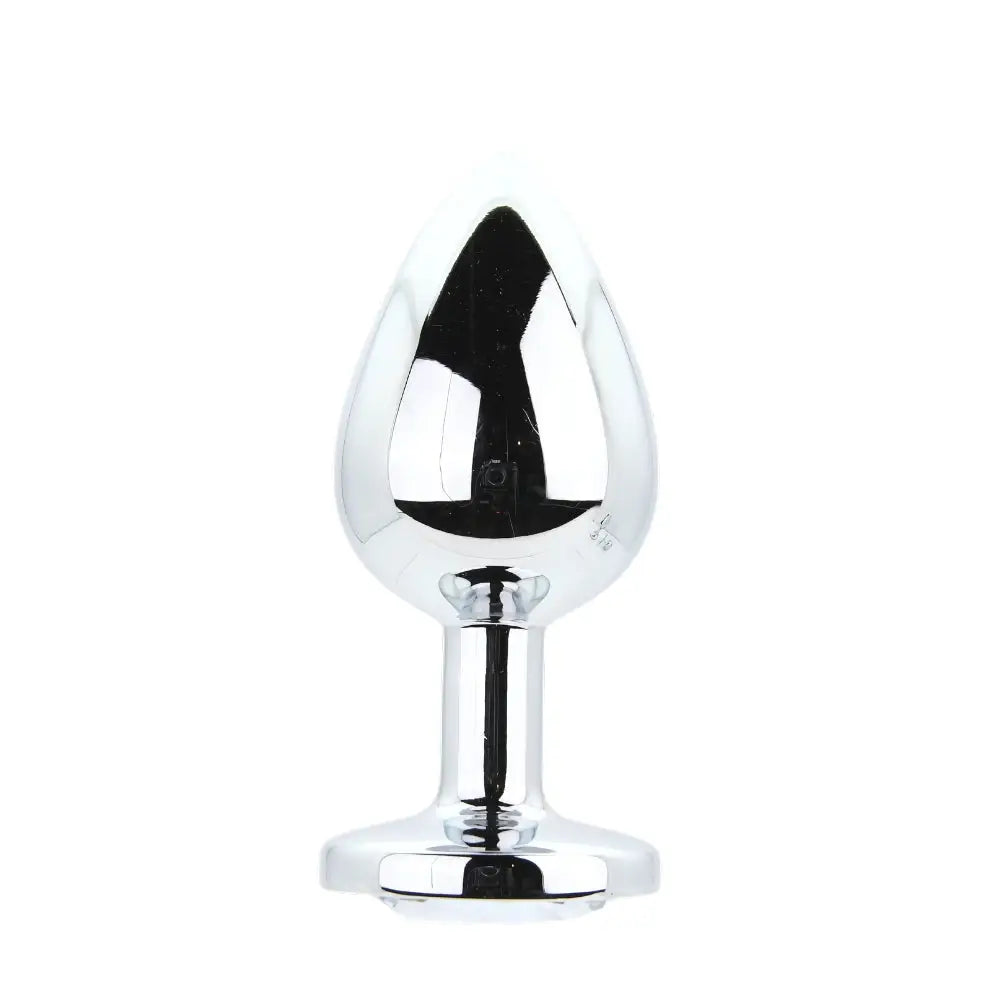 Toosh Metal Butt Plug Silver Set of 3 Clear Stone - Save 5% - Anal Dildos United Kingdom Stoke-on-trent