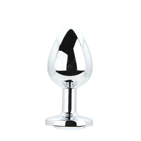 Toosh Metal Butt Plug Silver Set of 3 Clear Stone - Save 5% - Anal Dildos United Kingdom Stoke-on-trent