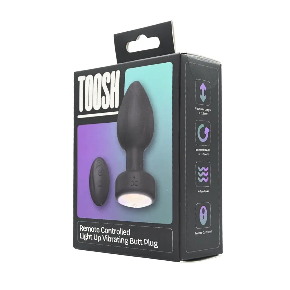 Toosh Remote Controlled Light Up Vibrating Butt Plug - Save 10% - Anal Dildos United Kingdom Stoke-on-trent
