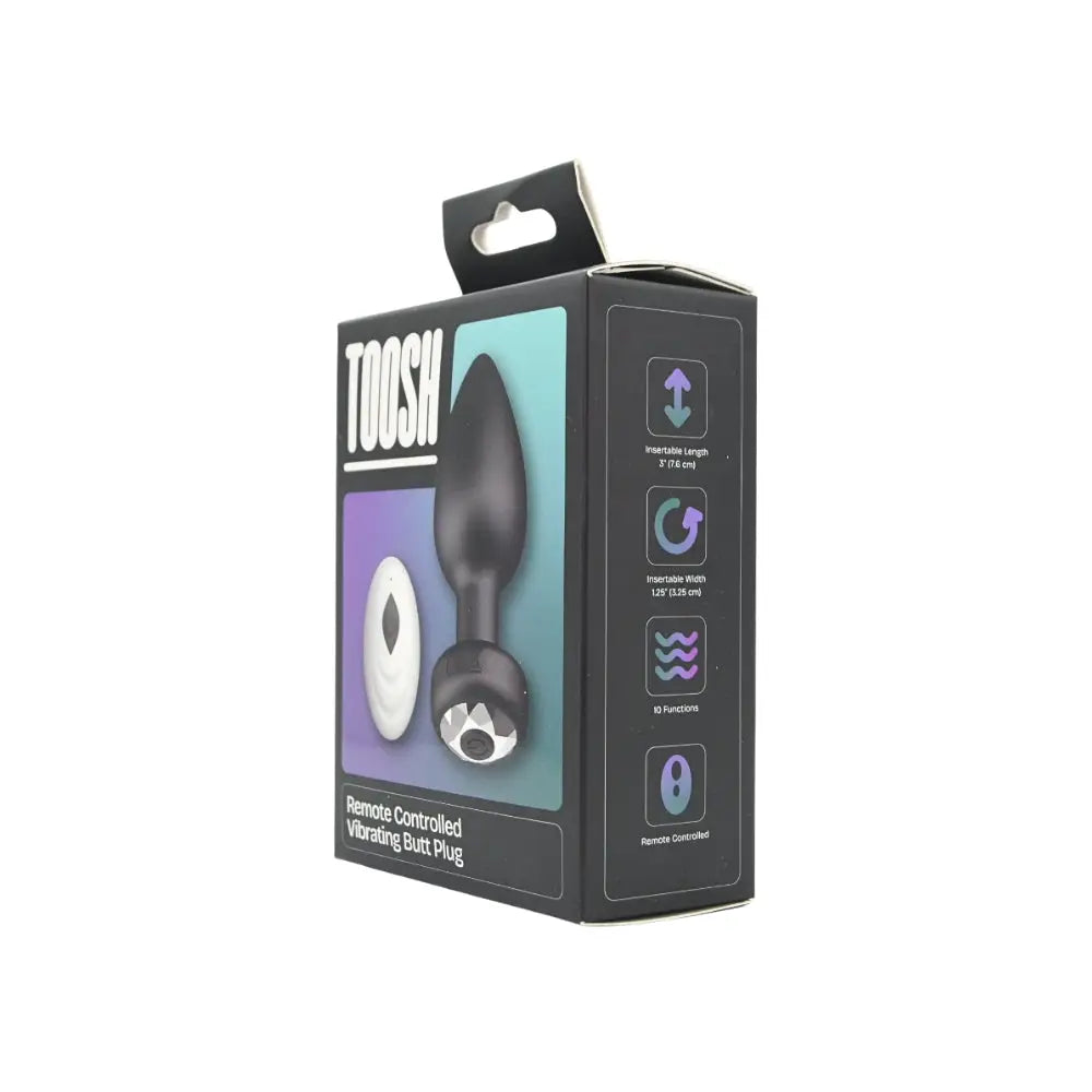 Toosh Remote Controlled Silicone Vibrating Butt Plug - Save 10% - Anal Vibrators United Kingdom Stoke-on-trent
