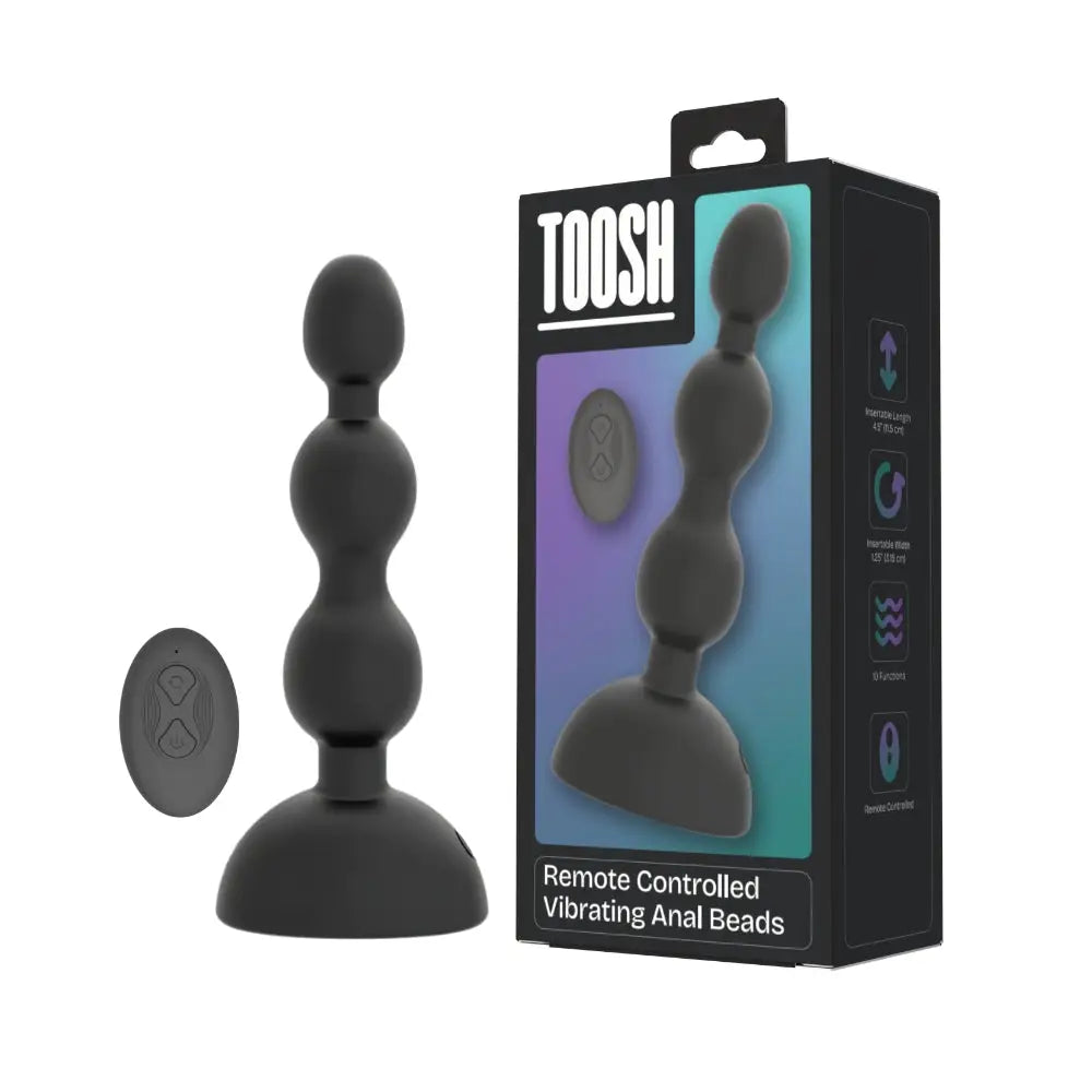 Toosh Remote Controlled Vibrating Anal Beads - Save 15% - Dildos United Kingdom Stoke-on-trent