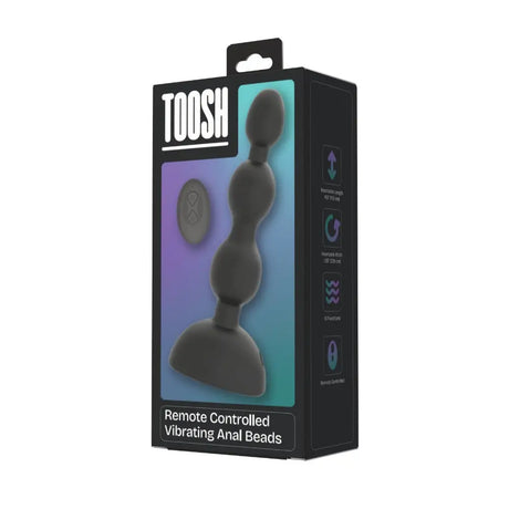 Toosh Remote Controlled Vibrating Anal Beads - Save 15% - Dildos United Kingdom Stoke-on-trent