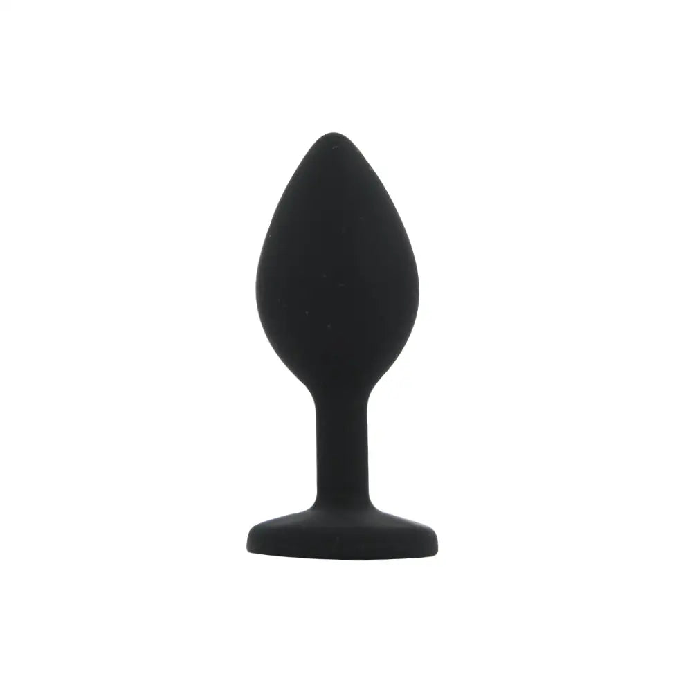 Toosh Silicone Butt Plug Black Set of 3 Clear Stone - Save 5% - Anal Dildos United Kingdom Stoke-on-trent
