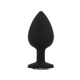 Toosh Silicone Butt Plug Black Set of 3 Clear Stone - Save 5% - Anal Dildos United Kingdom Stoke-on-trent
