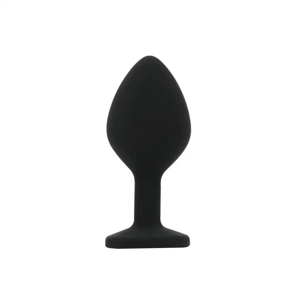 Toosh Silicone Butt Plug Black Set of 3 Clear Stone - Save 5% - Anal Dildos United Kingdom Stoke-on-trent