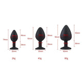 Toosh Silicone Butt Plug Black Set of 3 Clear Stone - Save 5% - Anal Dildos United Kingdom Stoke-on-trent