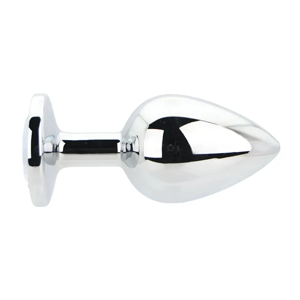 Toosh Silver Metal Butt Plug Large Clear Stone - Save 10% - Sale United Kingdom Stoke-on-trent