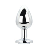Toosh Silver Metal Butt Plug Large Clear Stone - Save 10% - Sale United Kingdom Stoke-on-trent