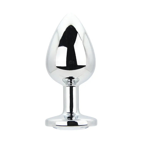 Toosh Silver Metal Butt Plug Large Clear Stone - Save 10% - Sale United Kingdom Stoke-on-trent