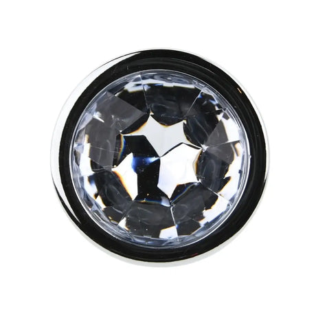 Toosh Silver Metal Butt Plug Large Clear Stone - Save 10% - Sale United Kingdom Stoke-on-trent