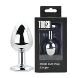 Toosh Silver Metal Butt Plug Large Clear Stone - Save 10% - Sale United Kingdom Stoke-on-trent