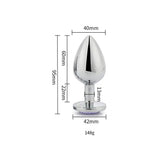 Toosh Silver Metal Butt Plug Large Clear Stone - Save 10% - Sale United Kingdom Stoke-on-trent