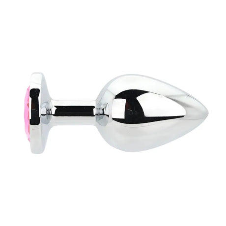 Toosh Silver Metal Butt Plug Large Pink Stone - Save 10% - Sale United Kingdom Stoke-on-trent