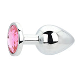 Toosh Silver Metal Butt Plug Large Pink Stone - Save 10% - Sale United Kingdom Stoke-on-trent