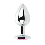 Toosh Silver Metal Butt Plug Large Pink Stone - Save 10% - Sale United Kingdom Stoke-on-trent
