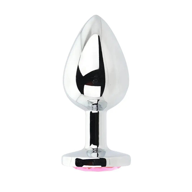 Toosh Silver Metal Butt Plug Large Pink Stone - Save 10% - Sale United Kingdom Stoke-on-trent