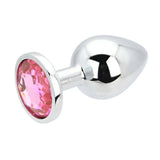 Toosh Silver Metal Butt Plug Large Pink Stone - Save 10% - Sale United Kingdom Stoke-on-trent