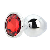 Toosh Silver Metal Butt Plug Large Red Stone - Save 10% - Sale United Kingdom Stoke-on-trent