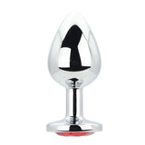 Toosh Silver Metal Butt Plug Large Red Stone - Save 10% - Sale United Kingdom Stoke-on-trent