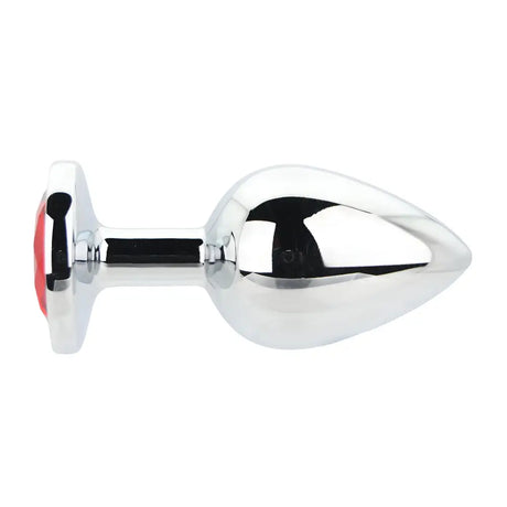 Toosh Silver Metal Butt Plug Large Red Stone - Save 10% - Sale United Kingdom Stoke-on-trent