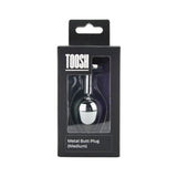 Toosh Silver Metal Butt Plug Medium Clear Stone - Save 10% - Sale United Kingdom Stoke-on-trent
