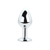 Toosh Silver Metal Butt Plug Medium Clear Stone - Save 10% - Sale United Kingdom Stoke-on-trent