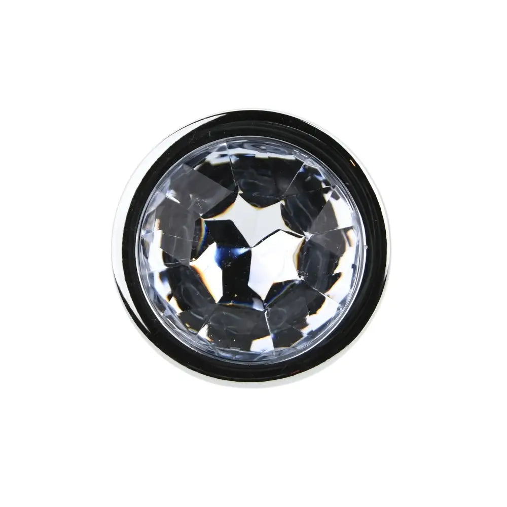 Toosh Silver Metal Butt Plug Medium Clear Stone - Save 10% - Sale United Kingdom Stoke-on-trent